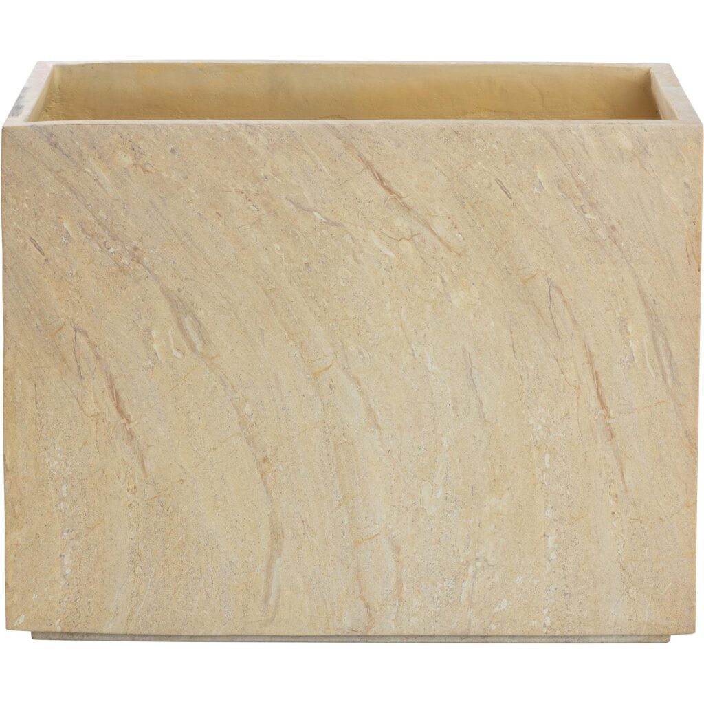 Leilani Planter - Medium - Travertine Look - Natural 111372