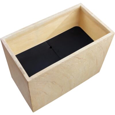 Leilani Planter - Medium - Travertine Look - Natural 111372 111372 LEILANI PLANTER RECTANGULAR MEDIUM TRAVERTINE LOOK 2