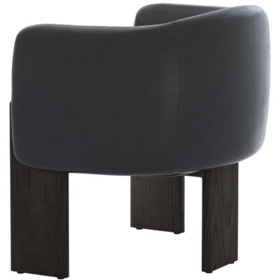 Trine Lounge Chair - Dark Brown - Vintage Black Night Leather 111408 111408 TRINE LOUNGE CHAIR DARK BROWN VINTAGE BLACK NIGHT LEATHER 3