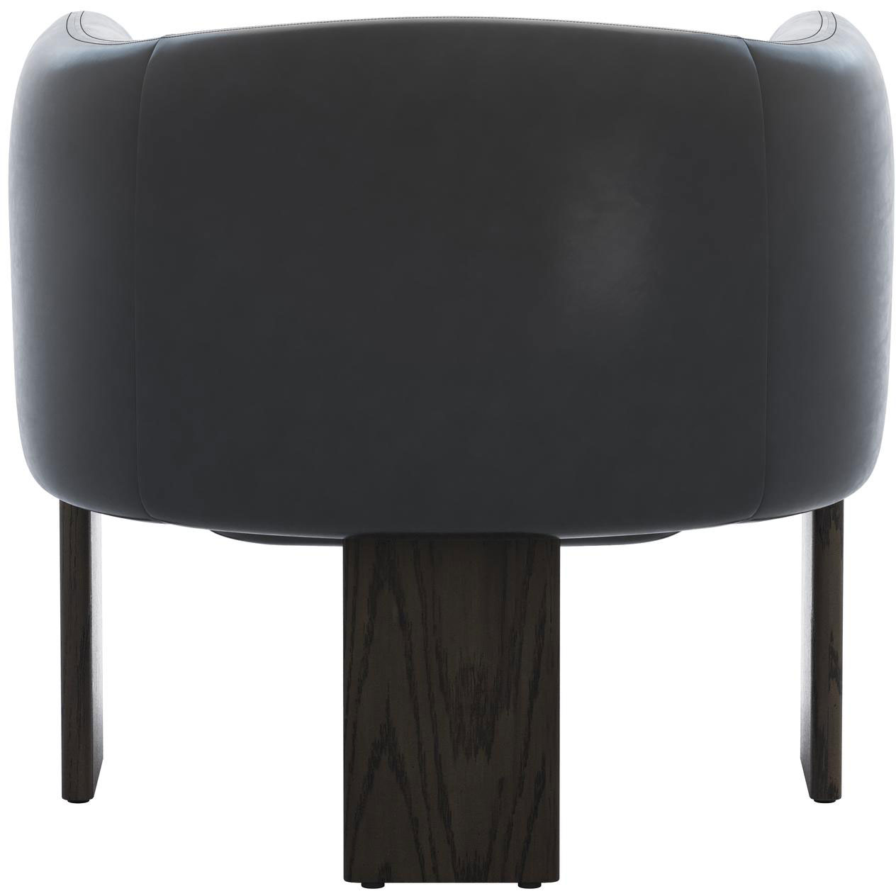 Trine Lounge Chair - Dark Brown - Vintage Black Night Leather - Image 5