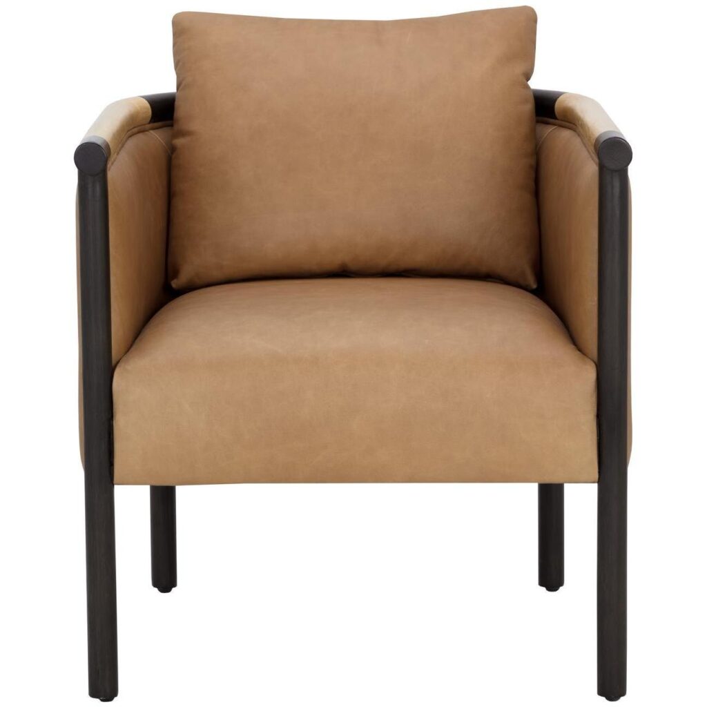 Wilder Lounge Chair - Ludlow Sesame Leather - Image 2