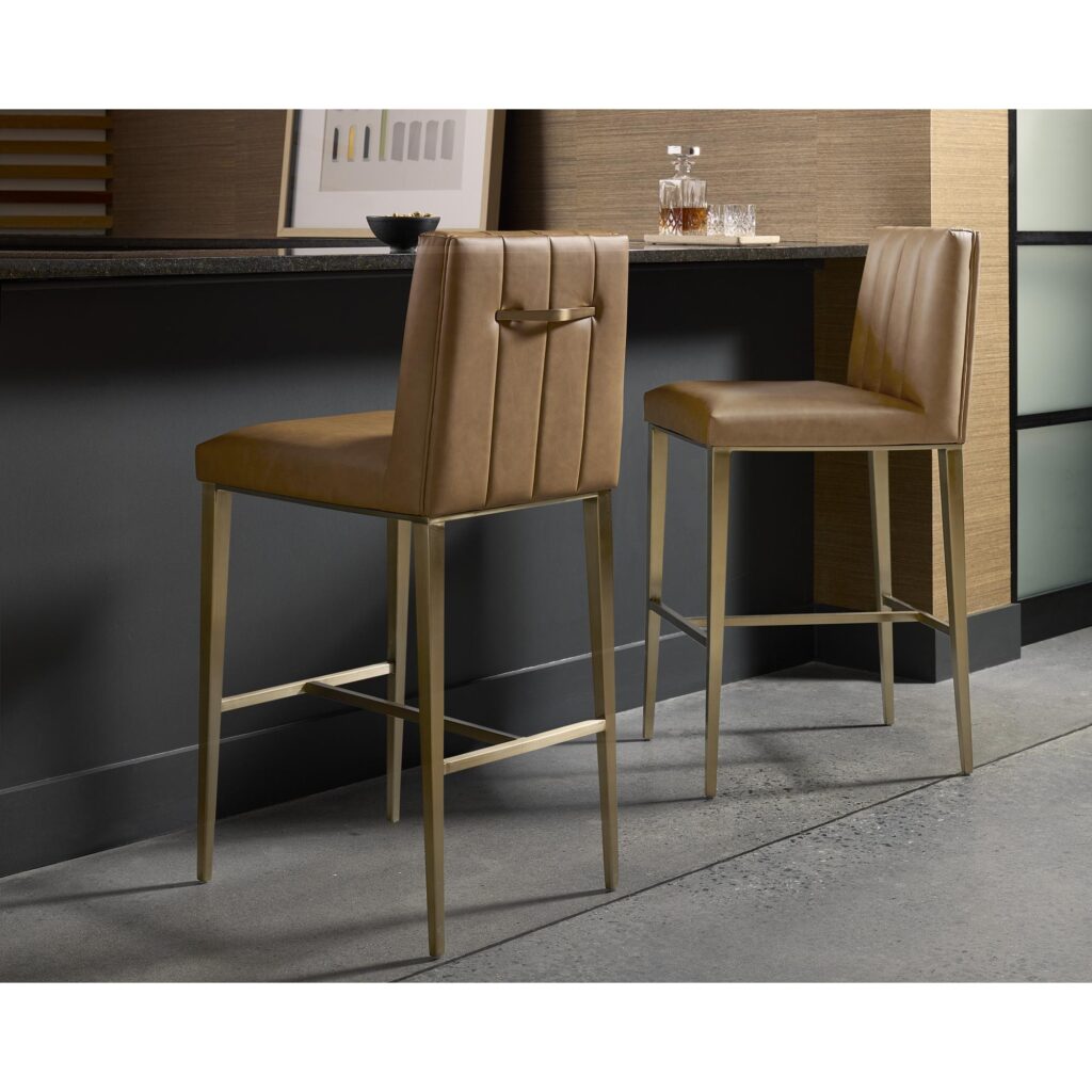 Wilbur Barstool - Milliken Cognac - Image 5