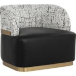 Brinda Swivel Lounge Chair - Bravo Black / Halton Birch 111447 111447 BRINDA SWIVEL LOUNGE CHAIR BRAVO BLACK HALTON BIRCH 20