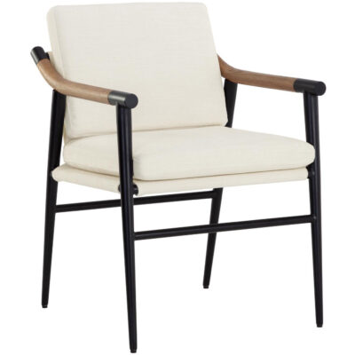 Meadow Dining Armchair - Heather Ivory Tweed