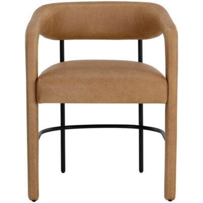 Mavia Dining Armchair - Ludlow Sesame Leather 9 Mavia Dining Armchair - Ludlow Sesame Leather 111453 111453 MAVIA DINING ARMCHAIR LUDLOW SESAME LEATHER 1