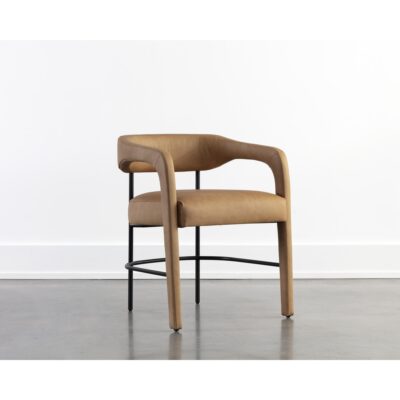 Mavia Dining Armchair - Ludlow Sesame Leather 12 Mavia Dining Armchair - Ludlow Sesame Leather 111453 111453 MAVIA DINING ARMCHAIR LUDLOW SESAME LEATHER 5