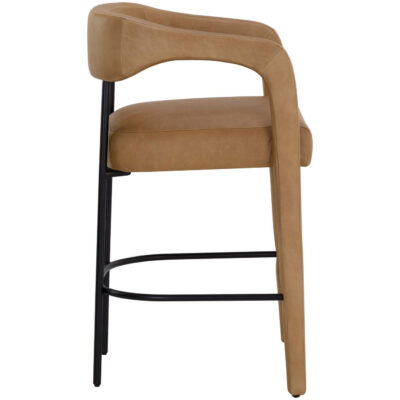 Mavia Counter Stool - Ludlow Sesame Leather 111454 111454 MAVIA COUNTER STOOL LUDLOW SESAME LEATHER 2