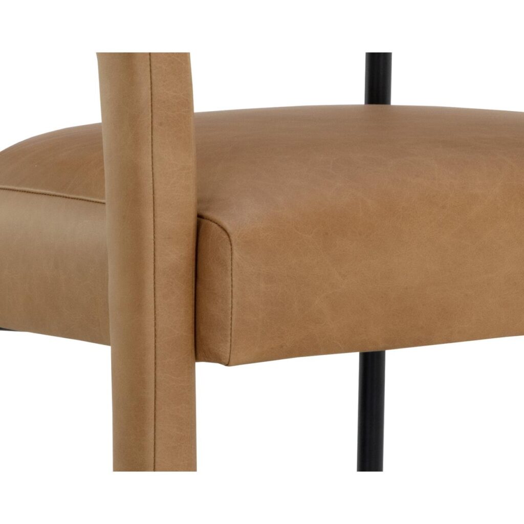 Mavia Counter Stool - Ludlow Sesame Leather - Image 6