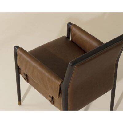 Mauti Dining Armchair - Brown - Shalimar Tobacco Leather 26 Mauti Dining Armchair - Brown - Shalimar Tobacco Leather 111455 111455 11