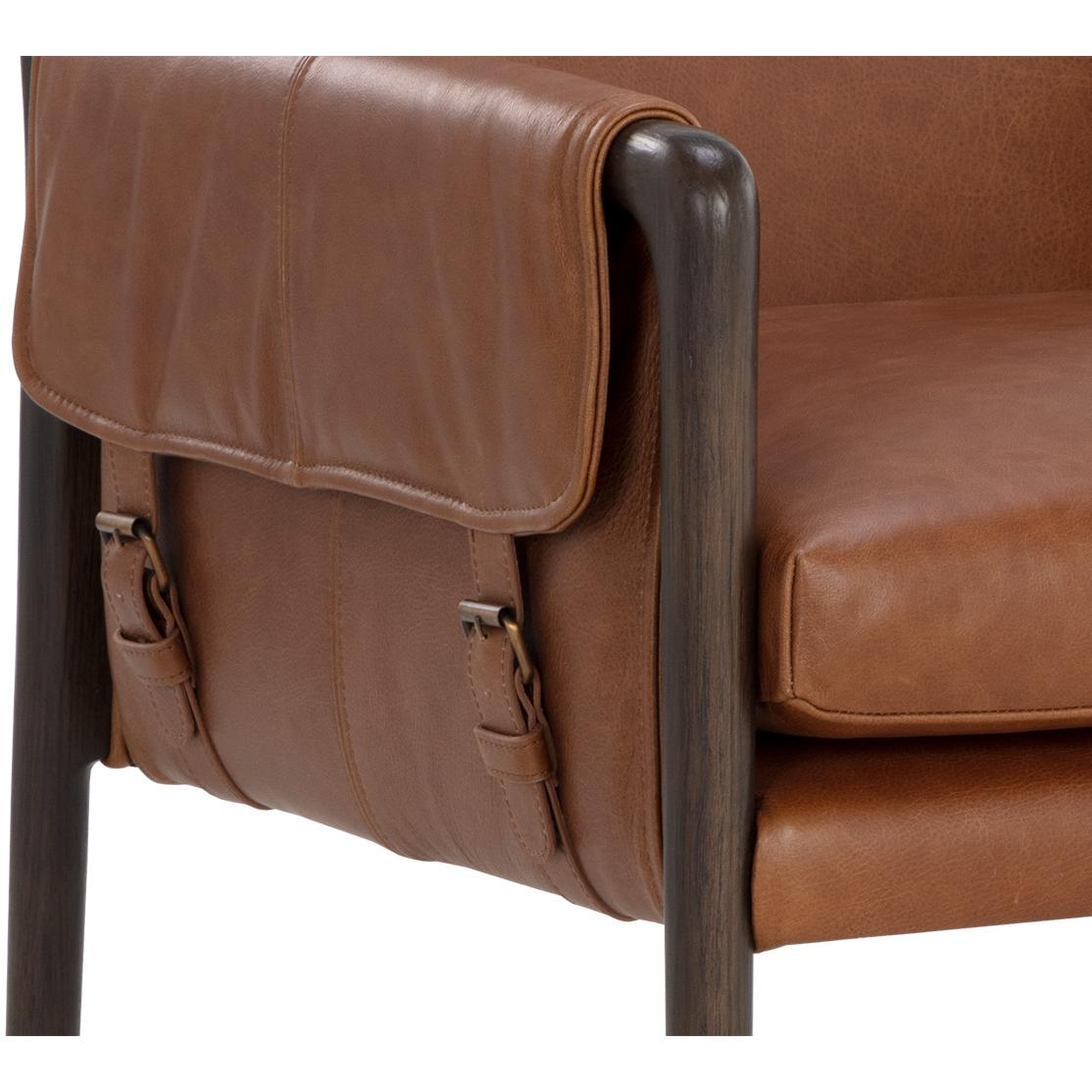 Mauti Dining Armchair - Brown - Shalimar Tobacco Leather 12 Mauti Dining Armchair - Brown - Shalimar Tobacco Leather - Image 12