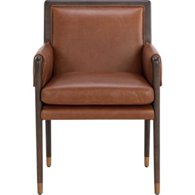 Mauti Dining Armchair - Brown - Shalimar Tobacco Leather 17 Mauti Dining Armchair - Brown - Shalimar Tobacco Leather 111455 111455 2