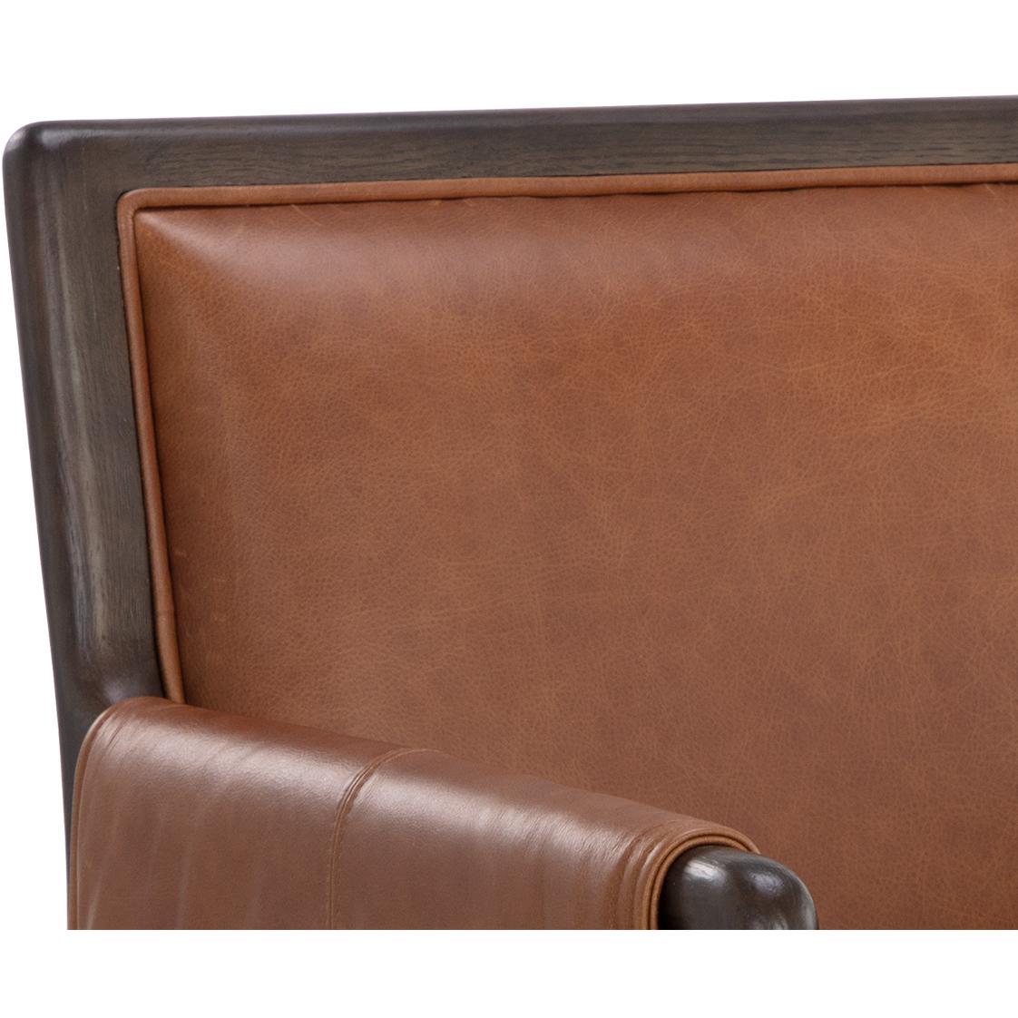 Mauti Dining Armchair - Brown - Shalimar Tobacco Leather 6 Mauti Dining Armchair - Brown - Shalimar Tobacco Leather - Image 6