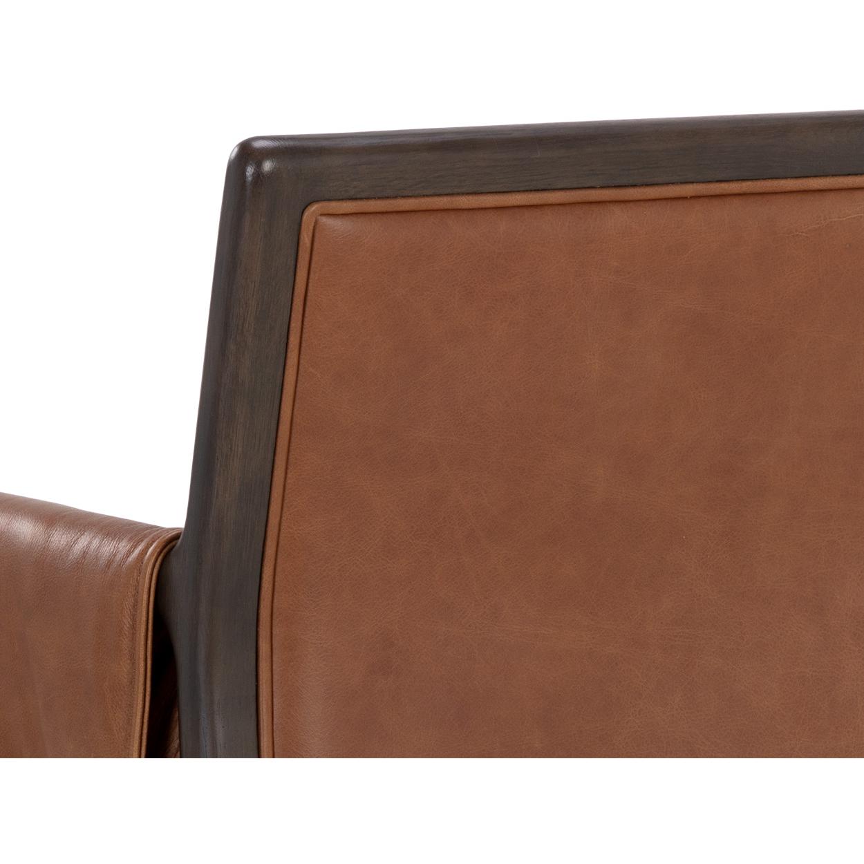 Mauti Dining Armchair - Brown - Shalimar Tobacco Leather 7 Mauti Dining Armchair - Brown - Shalimar Tobacco Leather - Image 7