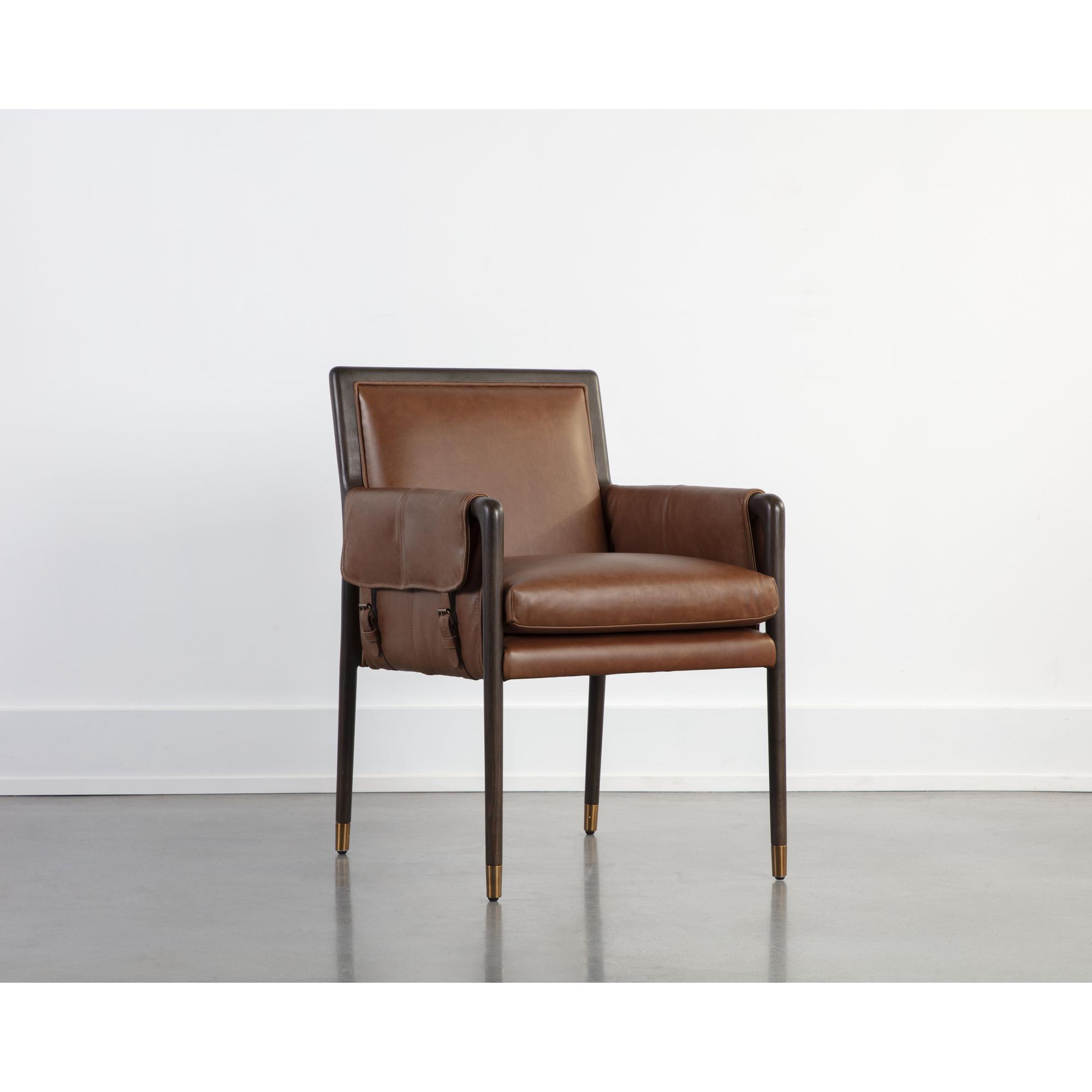 Mauti Dining Armchair - Brown - Shalimar Tobacco Leather 9 Mauti Dining Armchair - Brown - Shalimar Tobacco Leather - Image 9