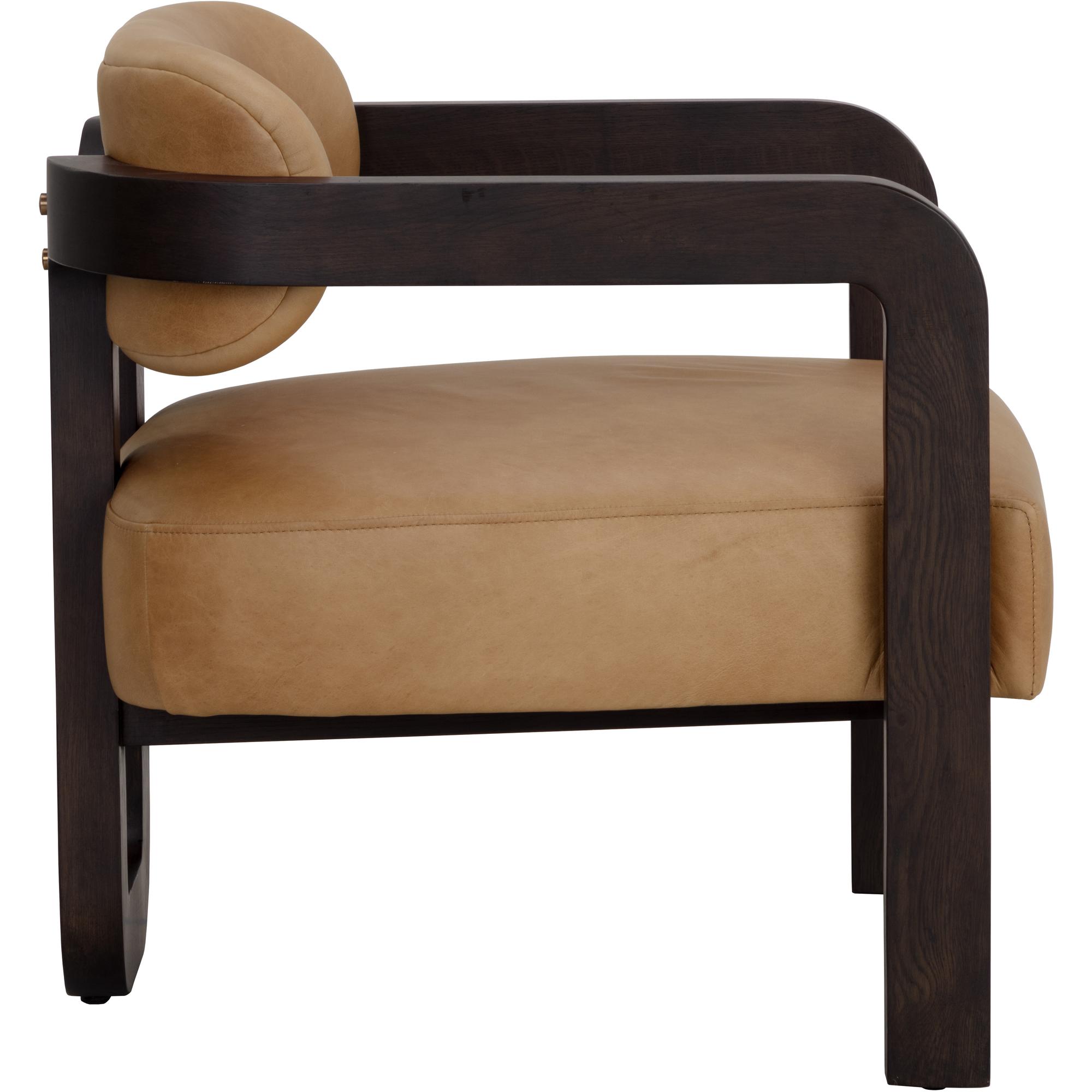 Madrone Lounge Chair - Brown - Ludlow Sesame Leather 3 Madrone Lounge Chair - Brown - Ludlow Sesame Leather - Image 3