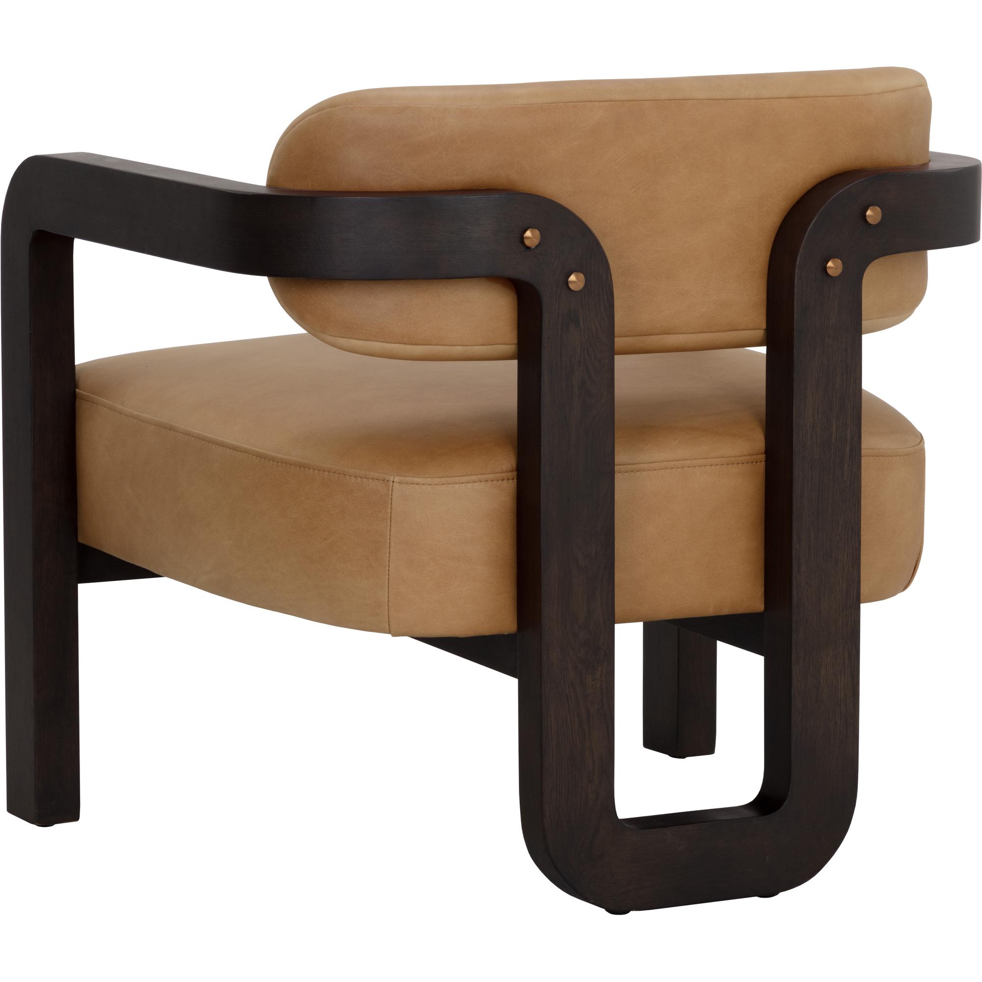 Madrone Lounge Chair - Brown - Ludlow Sesame Leather 4 Madrone Lounge Chair - Brown - Ludlow Sesame Leather - Image 4