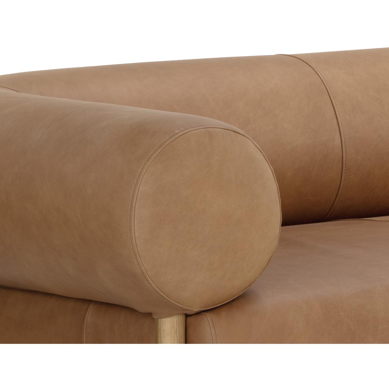 Bromley Sofa - Rustic Oak - Ludlow Sesame Leather 4 Bromley Sofa - Rustic Oak - Ludlow Sesame Leather - Image 4