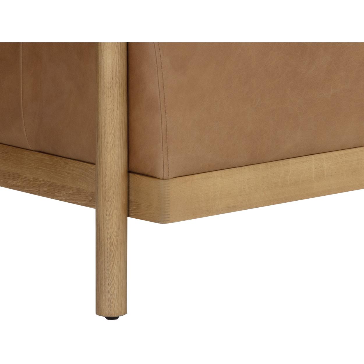 Bromley Sofa - Rustic Oak - Ludlow Sesame Leather 5 Bromley Sofa - Rustic Oak - Ludlow Sesame Leather - Image 5