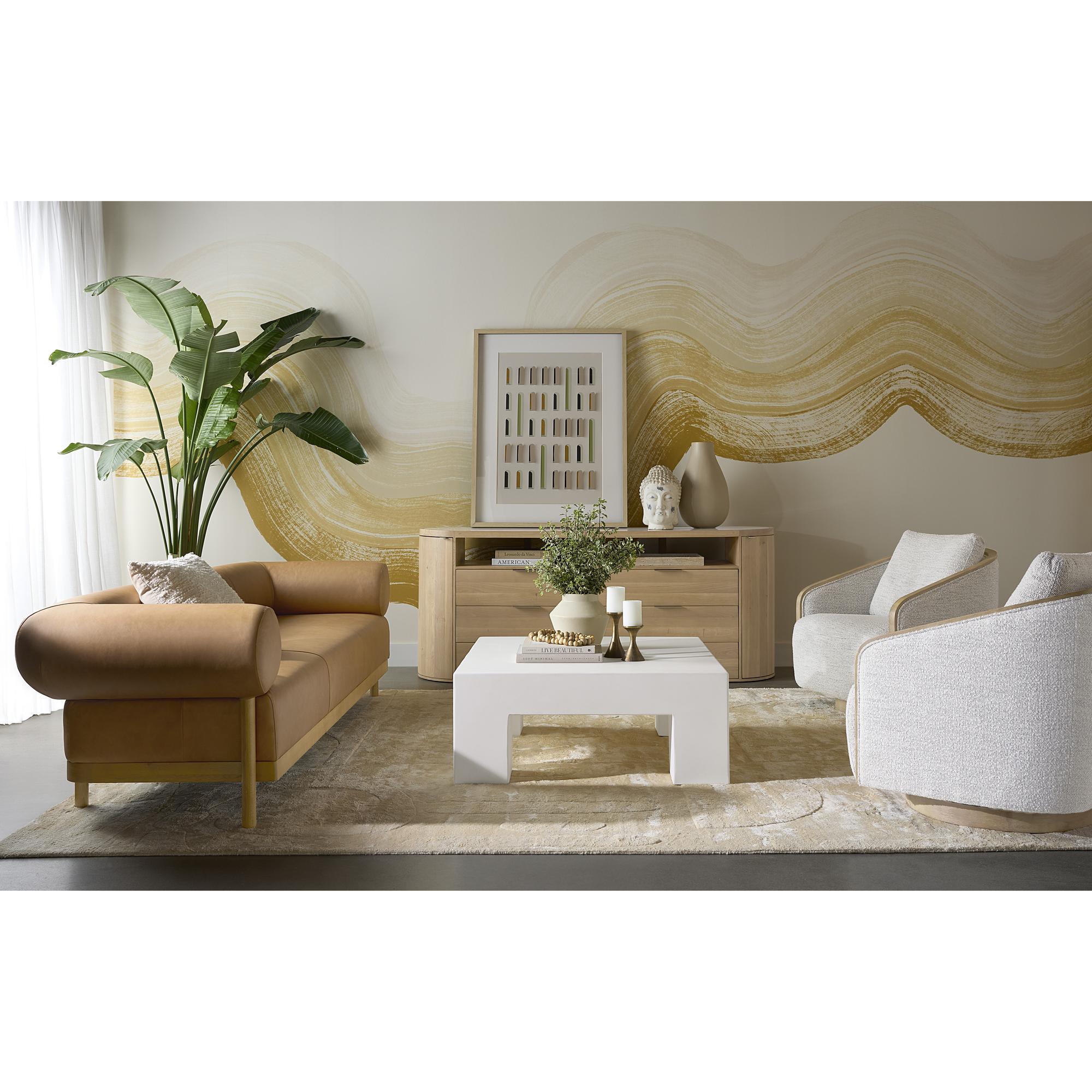 Bromley Sofa - Rustic Oak - Ludlow Sesame Leather 7 Bromley Sofa - Rustic Oak - Ludlow Sesame Leather - Image 7