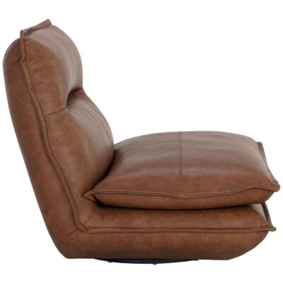 Colson Swivel Armless Chair - Cognac Leather 10 Colson Swivel Armless Chair - Cognac Leather 111479 111479 COLSON SWIVEL ARMLESS CHAIR COGNAC LEATHER 2