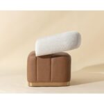 Aggie Swivel Lounge Chair - Milliken Cognac / Rhea Light Barley 111483 111483 AGGIE SWIVEL LOUNGE CHAIR MILLIKEN COGNAC RHEA LIGHT BARLEY 2