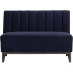 Kosovo Banquette - Brown - Abbington Navy 111496 111496 KOSOVO BANQUETTE BROWN ABBINGTON NAVY 1