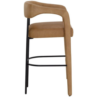 Mavia Barstool - Ludlow Sesame Leather 9 Mavia Barstool - Ludlow Sesame Leather 111529 111529 MAVIA BARSTOOL LUDLOW SESAME LEATHER 2