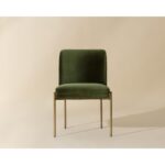Richie Dining Chair - Antique Brass - Forest Green 111545 111545 RICHIE DINING CHAIR ANTIQUE BRASS FOREST GREEN 1