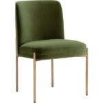 Richie Dining Chair - Antique Brass - Forest Green 111545 111545 RICHIE DINING CHAIR ANTIQUE BRASS FOREST GREEN 20