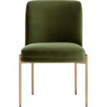 Richie Dining Chair - Antique Brass - Forest Green 111545 111545 RICHIE DINING CHAIR ANTIQUE BRASS FOREST GREEN 21
