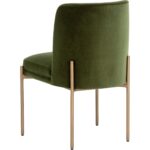 Richie Dining Chair - Antique Brass - Forest Green 111545 111545 RICHIE DINING CHAIR ANTIQUE BRASS FOREST GREEN 23