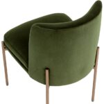 Richie Dining Chair - Antique Brass - Forest Green 111545 111545 RICHIE DINING CHAIR ANTIQUE BRASS FOREST GREEN 26