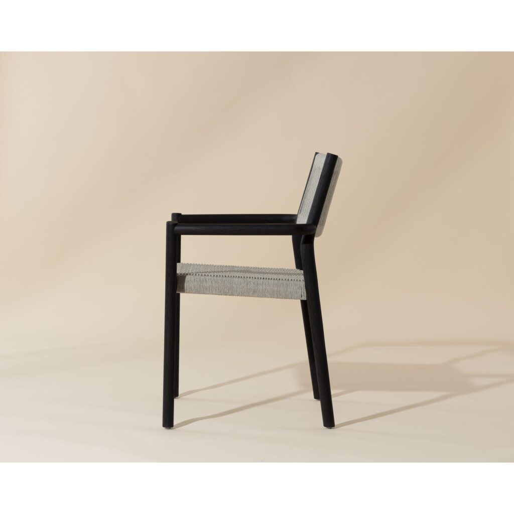Kavala Stackable Dining Armchair - Charcoal - Image 3