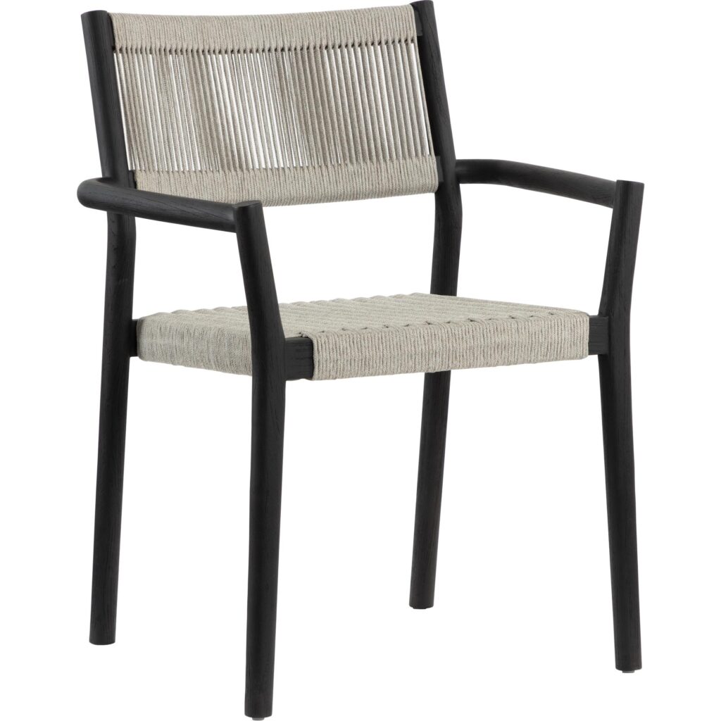 Kavala Stackable Dining Armchair - Charcoal - Image 9