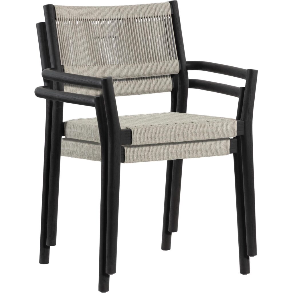 Kavala Stackable Dining Armchair - Charcoal - Image 10