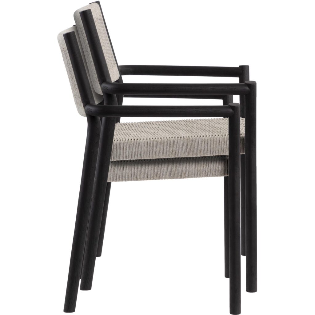 Kavala Stackable Dining Armchair - Charcoal - Image 11