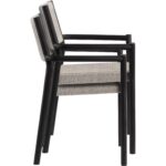 Kavala Stackable Dining Armchair - Charcoal 111559 111559 KAVALA STACKABLE DINING ARMCHAIR CHARCOAL 22