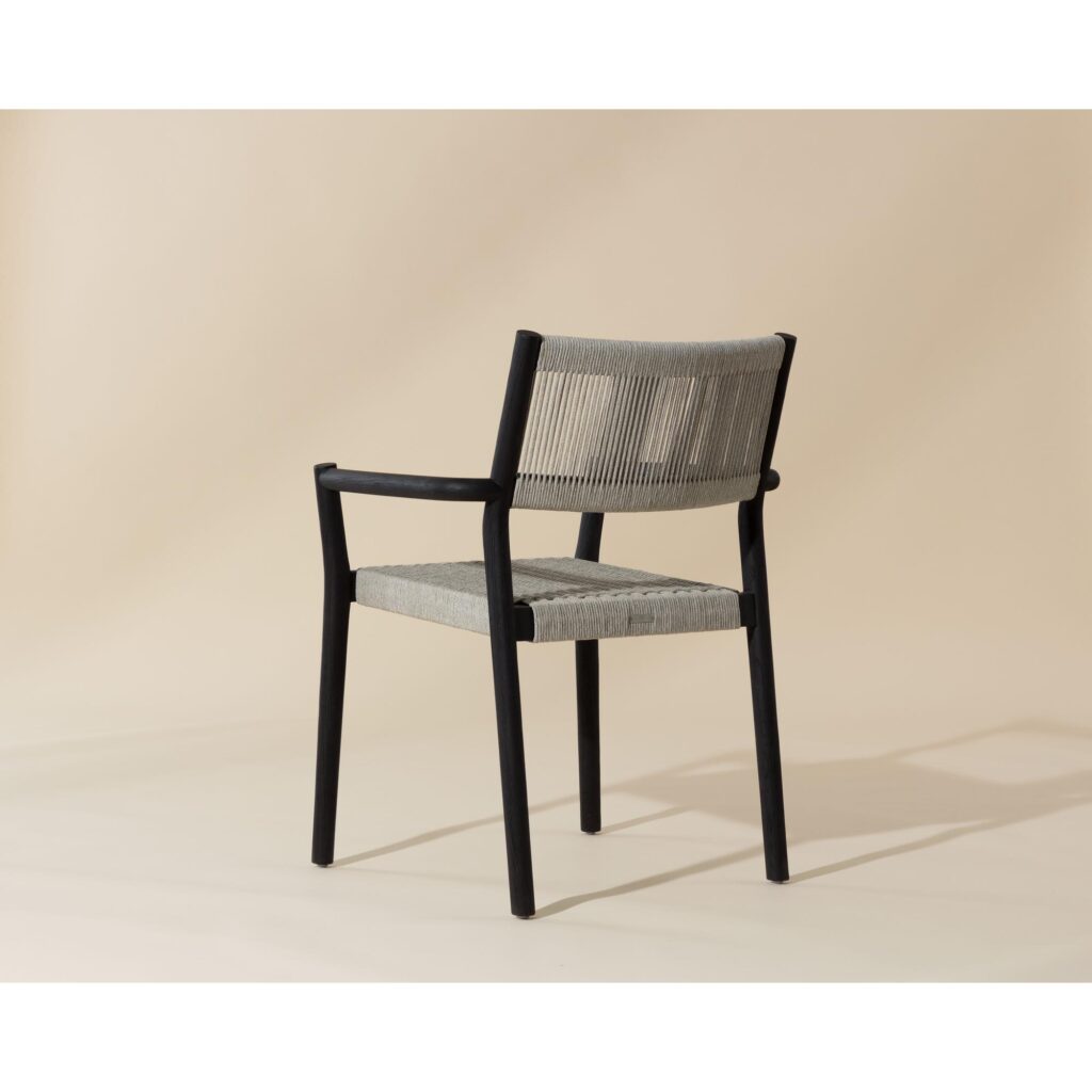 Kavala Stackable Dining Armchair - Charcoal - Image 4