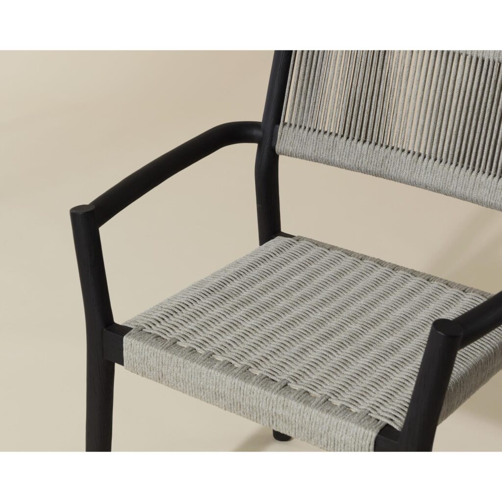 Kavala Stackable Dining Armchair - Charcoal - Image 6