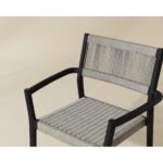 Kavala Stackable Dining Armchair - Charcoal 111559 111559 KAVALA STACKABLE DINING ARMCHAIR CHARCOAL 7