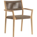 Kavala Stackable Dining Armchair - Natural 111560 111560 KAVALA STACKABLE DINING ARMCHAIR NATURAL 20