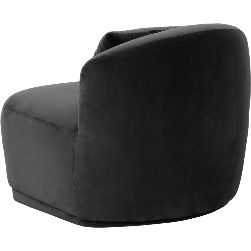 Soraya Swivel Armless Chair - Shadow Grey - Image 4