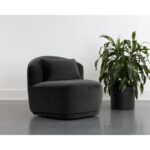 Soraya Swivel Armless Chair - Shadow Grey 111581 111581 SORAYA SWIVEL ARMLESS CHAIR SHADOW GREY 5