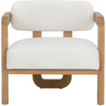 Madrone Lounge Chair - Rustic Oak - Heather Ivory Tweed 111586 111586 MADRONE LOUNGE CHAIR RUSTIC OAK HEATHER IVORY TWEED 1