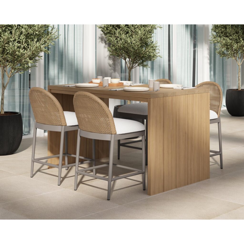 Calandri Counter Stool - Greige - Louis Cream - Image 9