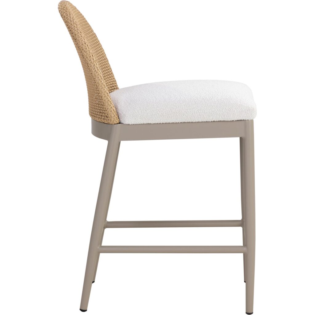 Calandri Counter Stool - Greige - Louis Cream - Image 3
