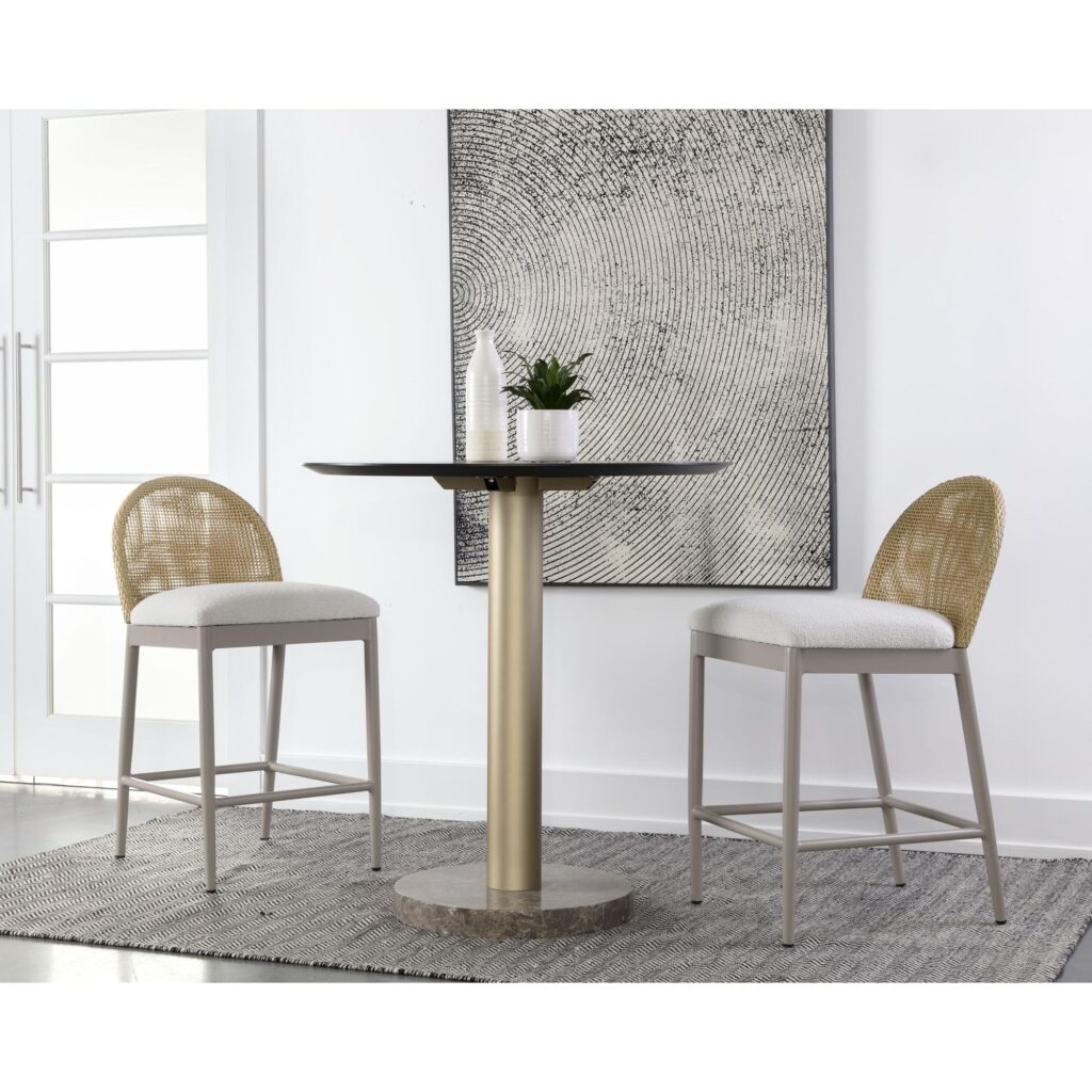Calandri Counter Stool - Greige - Louis Cream - Image 5