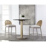 Calandri Counter Stool - Greige - Louis Cream 111598 111598 CALANDRI COUNTER STOOL NATURAL LOUIS CREAM 5