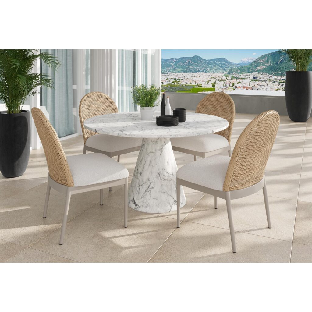 Calandri Dining Chair - Greige - Louis Cream - Image 5