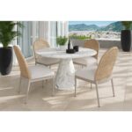 Calandri Dining Chair - Greige - Louis Cream 111599 111599 CALANDRI DINING CHAIR NATURAL LOUIS CREAM 5